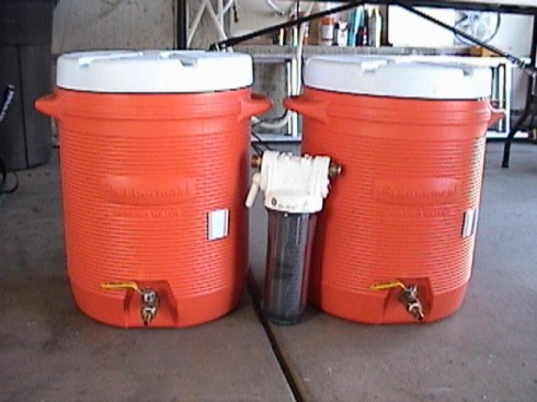 dsc00053 Lautertun, Hot Liquor Tank and Charcoal water filter